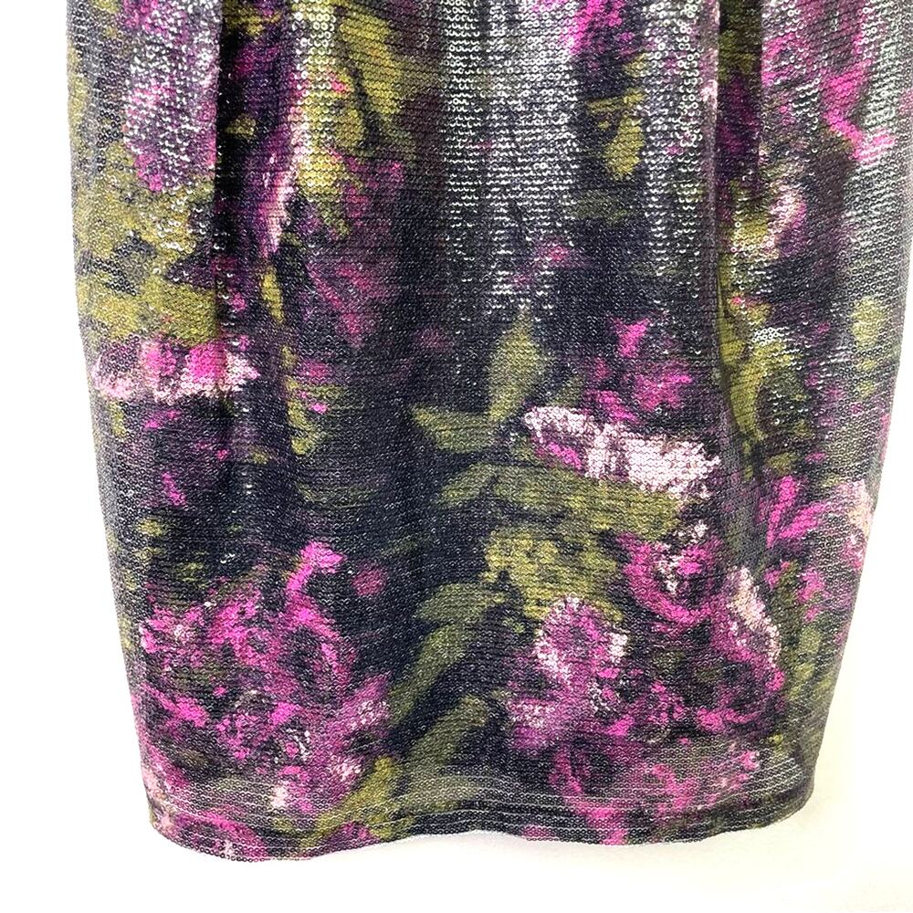 Donna Ricco Sequin Floral Dress Purple Black 4 New! - Picture 5 of 12